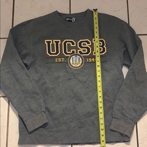 UCSB college pride sweater, grey/gray cotton blend